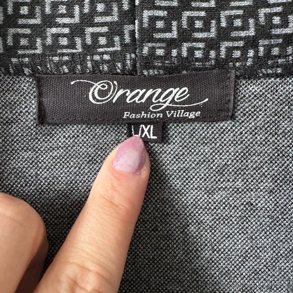 Orange Fashion Village Gray Patterned Cardigan/Blazer L/XL - Picture 3 of 3